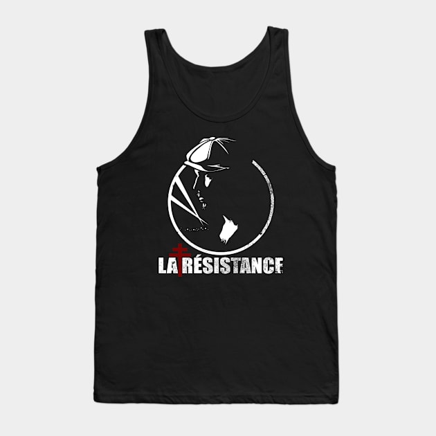 WW2 French Resistance - La Resistance (distressed) Tank Top by TCP